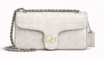 Croc Texture Leather Chain Shoulder Bag – Signature QM Flap Purse - Quick Moto