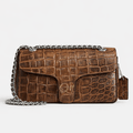 Croc Texture Leather Chain Shoulder Bag – Signature QM Flap Purse - Quick Moto