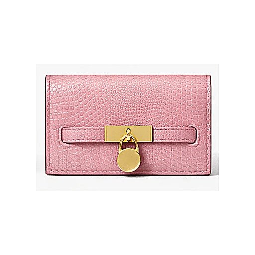 Emerald Croc Texture Leather Wallet – Luxury Lock Detail Clutch - Quick Moto