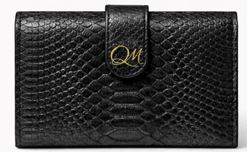 Emerald Python Texture Leather Wallet – Signature Flap Organizer - Quick Moto