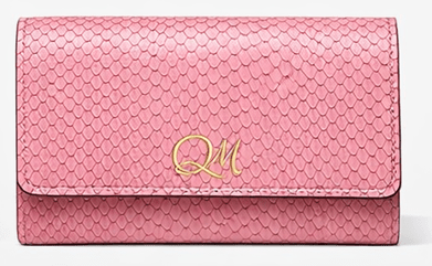 Emerald Snake Texture Leather Wallet – Elegant Flap Clutch - Quick Moto