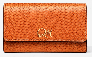 Emerald Snake Texture Leather Wallet – Elegant Flap Clutch - Quick Moto