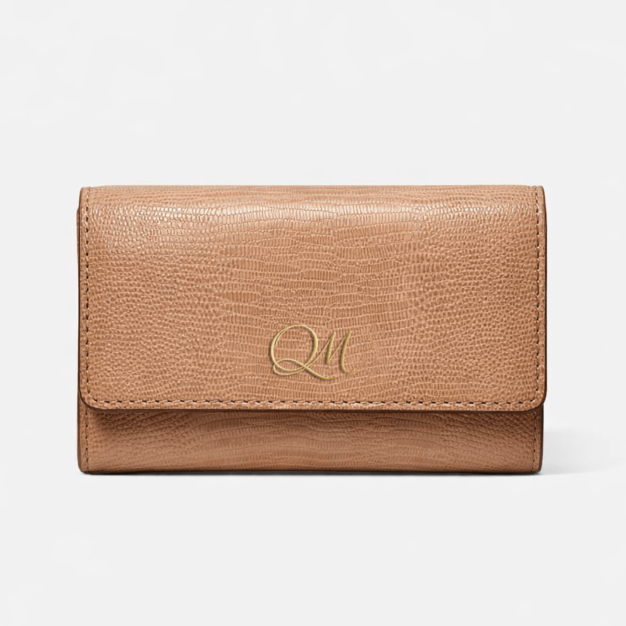 Grain Texture Leather Flap Wallet – Classic Long Organizer - Quick Moto