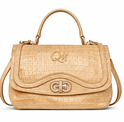 Handmade Luxury Green Crocodile Embossed Leather Handbag – Designer Top Handle & Crossbody Bag for Women - Quick Moto