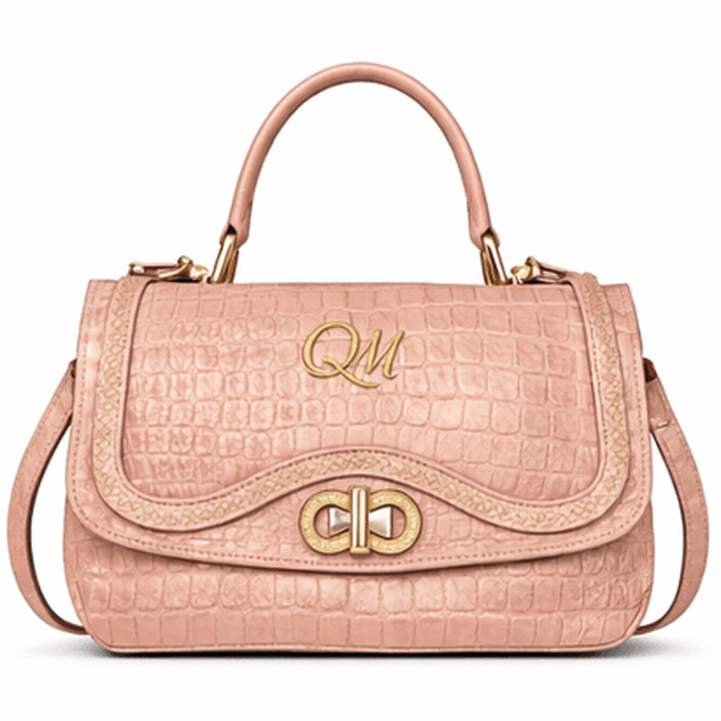 Handmade Luxury Green Crocodile Embossed Leather Handbag – Designer Top Handle & Crossbody Bag for Women - Quick Moto