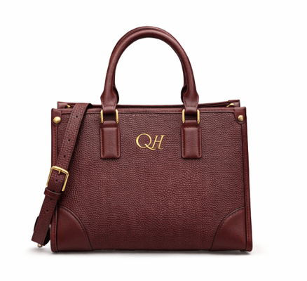 Luxury Brown Textured Leather Handbag for Women | Designer Top Handle & Crossbody Bag - Quick Moto