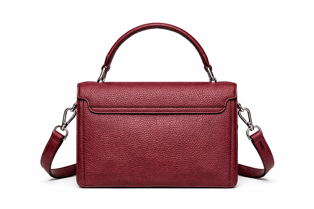 Luxury Brown Textured Leather Shoulder Bag for Women | Designer Chain Crossbody Purse - Quick Moto