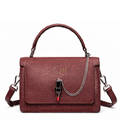 Luxury Brown Textured Leather Shoulder Bag for Women | Designer Chain Crossbody Purse - Quick Moto