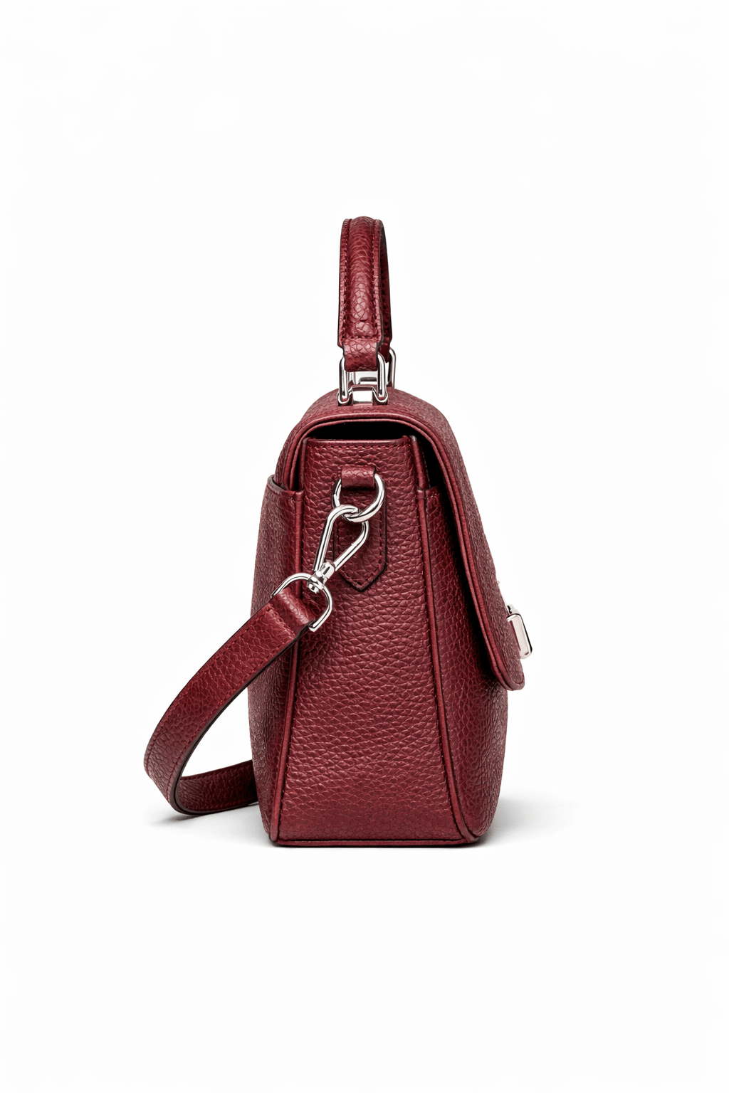 Luxury Brown Textured Leather Shoulder Bag for Women | Designer Chain Crossbody Purse - Quick Moto