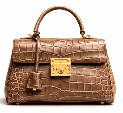 Luxury Croc Texture Handbag for Women – Designer Top Handle Bag - Quick Moto