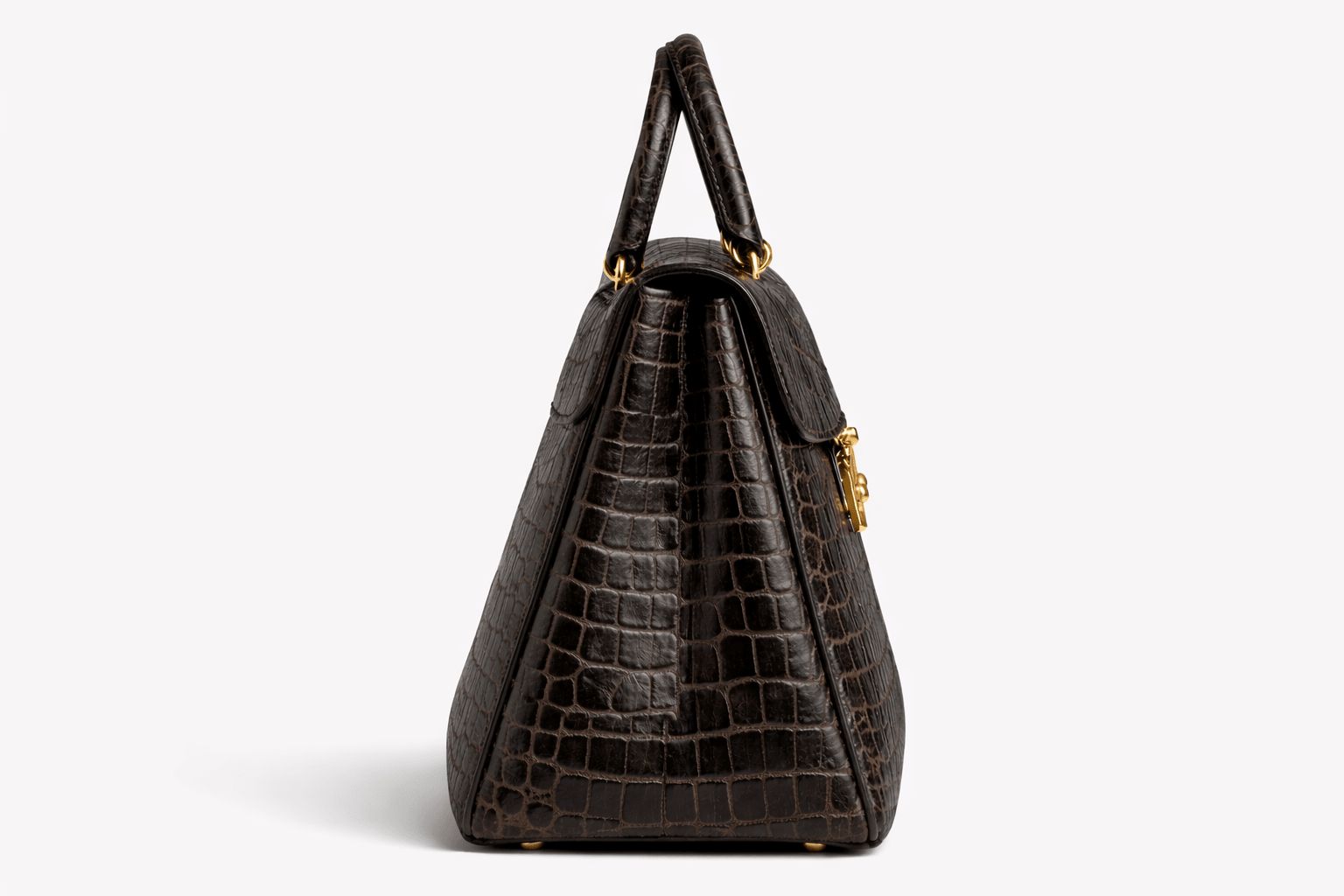 Luxury Croc Texture Handbag for Women – Designer Top Handle Bag - Quick Moto
