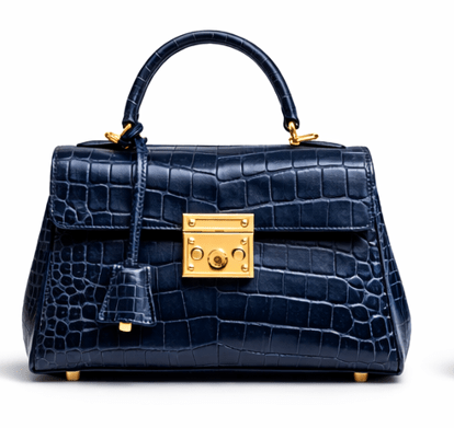 Luxury Croc Texture Handbag for Women – Designer Top Handle Bag - Quick Moto