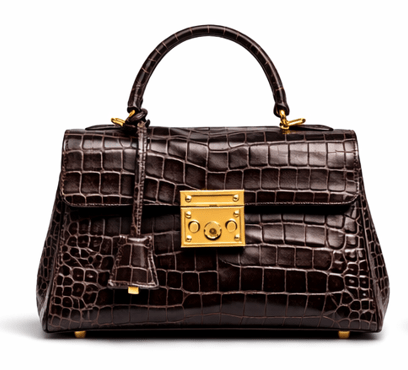Luxury Croc Texture Handbag for Women – Designer Top Handle Bag - Quick Moto