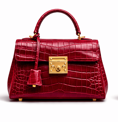 Luxury Croc Texture Handbag for Women – Designer Top Handle Bag - Quick Moto