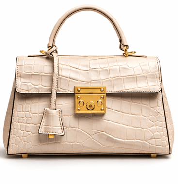Luxury Croc Texture Handbag for Women – Designer Top Handle Bag - Quick Moto