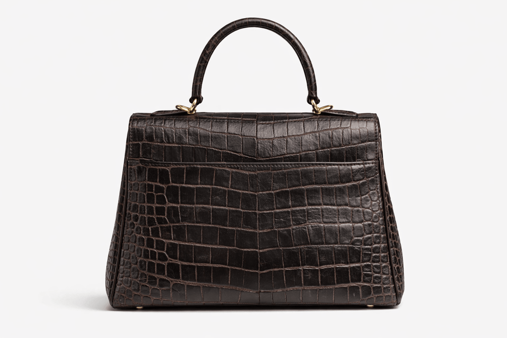 Luxury Croc Texture Handbag for Women – Designer Top Handle Bag - Quick Moto