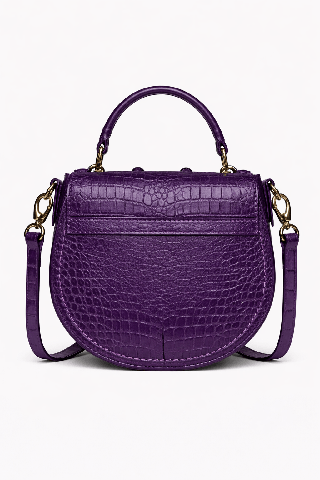 Luxury Croc Texture Saddle Handbag for Women – Designer Top Handle & Shoulder Bag - Quick Moto