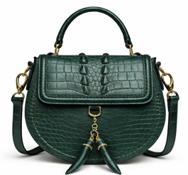 Luxury Croc Texture Saddle Handbag for Women – Designer Top Handle & Shoulder Bag - Quick Moto