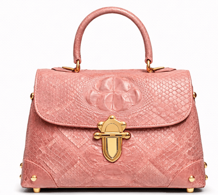 Luxury Dark Brown Croc Pattern Leather Handbag for Women | Designer Top Handle Flap Bag - Quick Moto