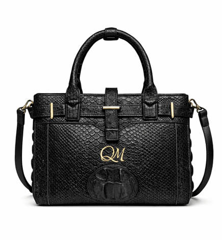 Luxury Pink Alligator Pattern Leather Handbag for Women | Designer Top Handle & Shoulder Bag - Quick Moto