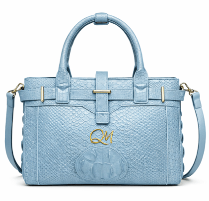 Luxury Pink Alligator Pattern Leather Handbag for Women | Designer Top Handle & Shoulder Bag - Quick Moto