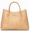 Luxury Python Leathr Tote Bag for Women – Mauve Pink Croc - Style Handbag - Quick Moto