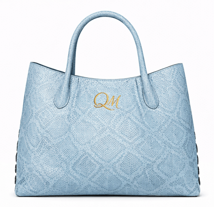 Luxury Python Leathr Tote Bag for Women – Mauve Pink Croc - Style Handbag - Quick Moto