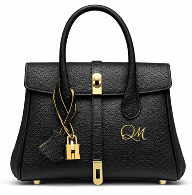 Luxury Yellow Alligator Pattern Leather Handbag for Women | Designer Top Handle Purse - Quick Moto