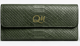 Snake Texture Leather Flap Wallet – Elegant Long Clutch - Quick Moto
