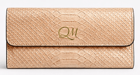 Snake Texture Leather Flap Wallet – Elegant Long Clutch - Quick Moto