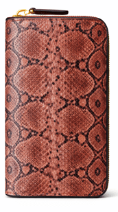 Snake Texture Zip - Around Leather Wallet – Luxury Long Organizer - Quick Moto