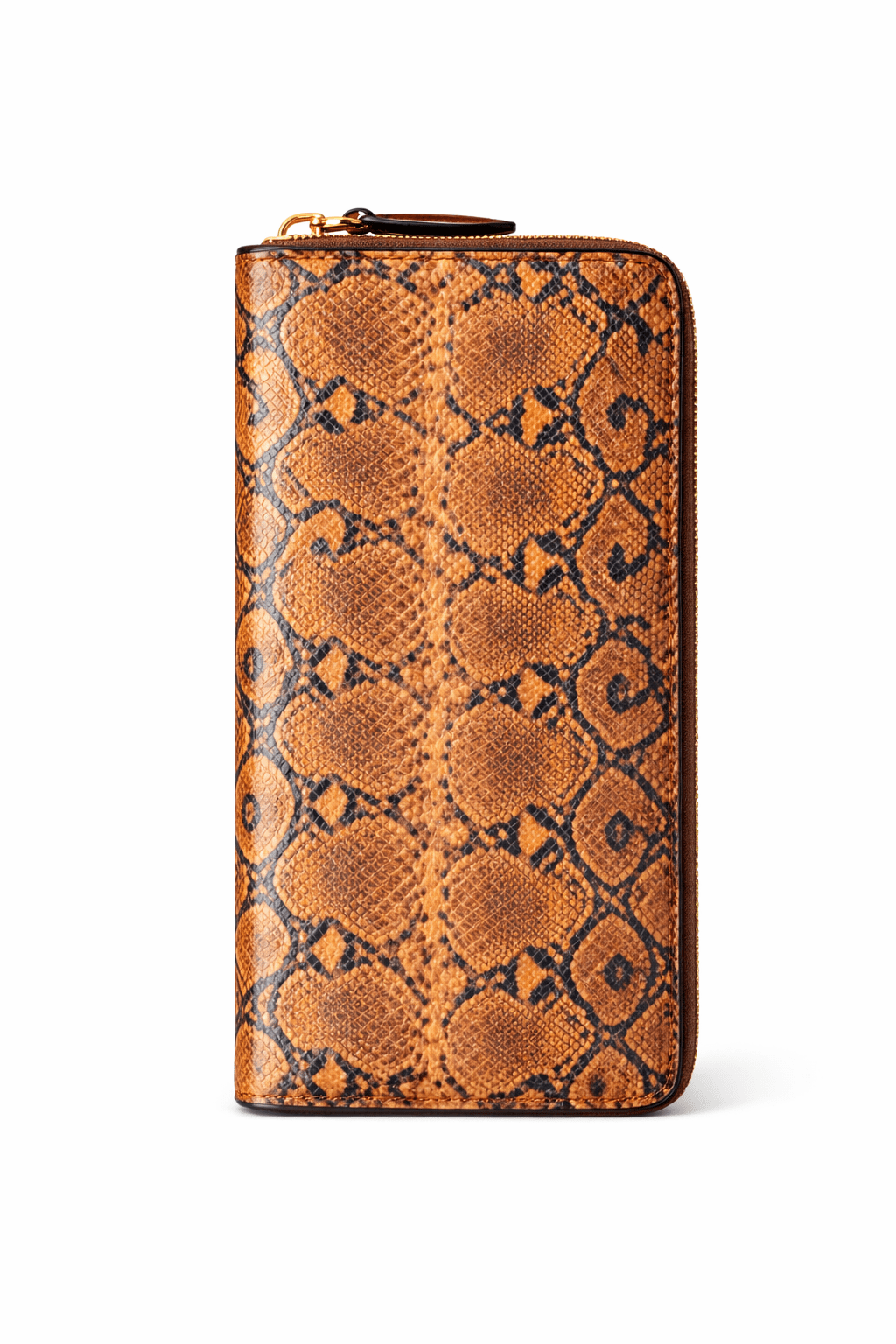 Snake Texture Zip - Around Leather Wallet – Luxury Long Organizer - Quick Moto
