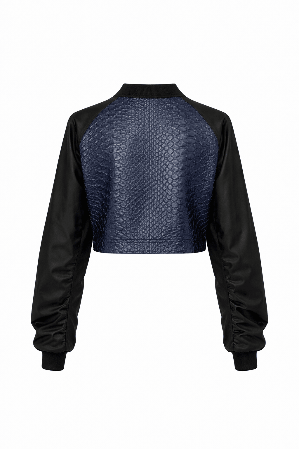 Women’s Croc Texture Leather Bomber Jacket – Zip Front Slim Fit Style - Quick Moto